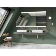 Miroir lumineux 2 bandes LED horizontale pour combles