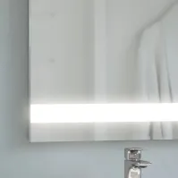 Miroir sur mesure sous comble 2 bandes lumineuses