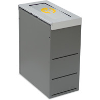 Corbeille Nice 45 litres couvercle basculant et support de sac