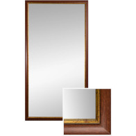 Miroir traditionnel cadre bois marron