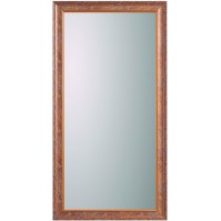 Grand miroir cadre bois teinté bronze