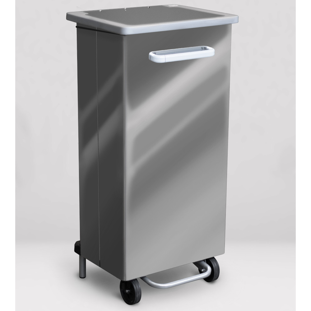 Poubelle à Pédale Inox 100L, Grand Format Sur Pied, Facile à Nettoyer