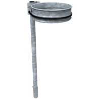 Porte sac-poubelle sur poteau en acier galvanisé à sceller pour le tri des déchets