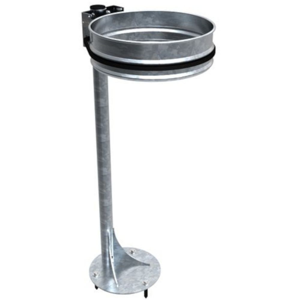 Support sac-poubelle sur platine galva Support sac-poubelle sur platine galva