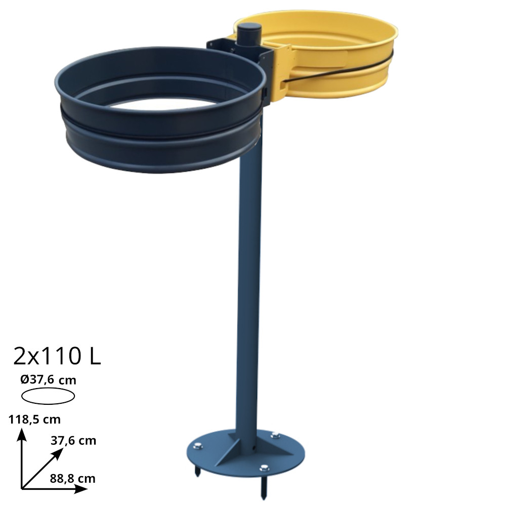 Double support sac sur poteau Double support sac sur poteau