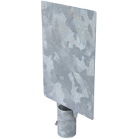 Panneau support affichage pour support sac-poubelle an acier galvanisé