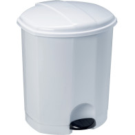 lot de 6 petites poubelles en plastique blanche standard