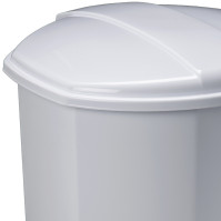 lot de 6 poubelles à pédale blanche 7 litres pour salles de bain