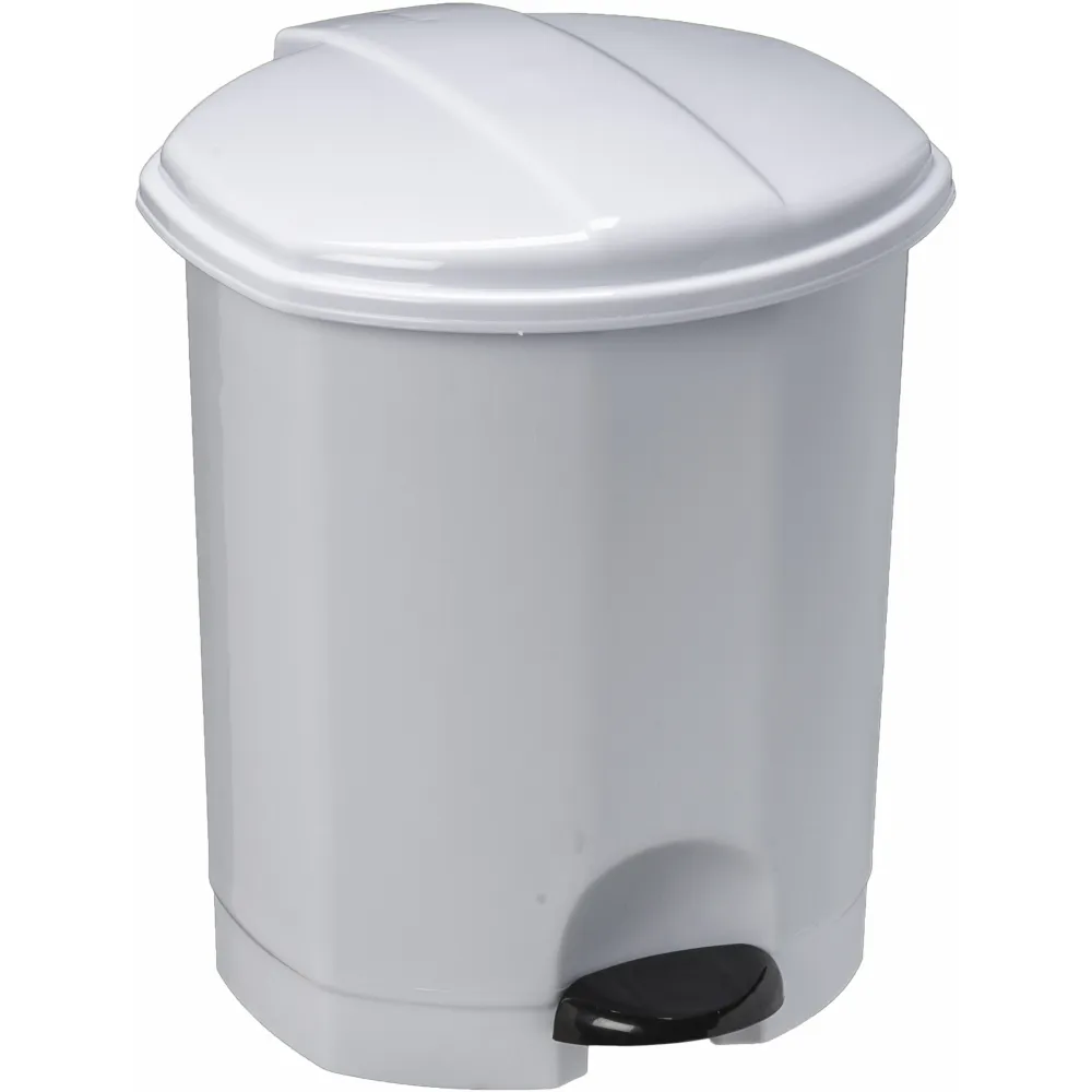 lot de 12 poubelles blanches ESA 5 litres avec couvercle actionnée par pédale lot de 12 poubelles blanches ESA 5 litres avec couvercle actionnée par pédale