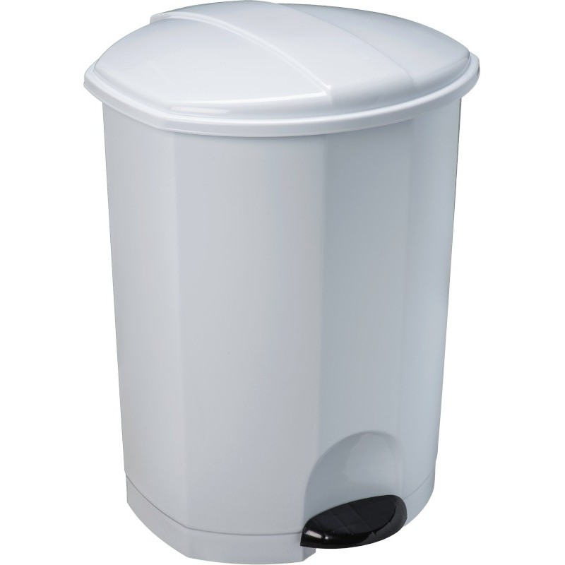 Petite poubelle plastique blanche standard, pratique et hygiénique