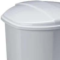 lot de 12 poubelles à pédale blanche pour sanitaires