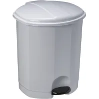 lot de 6 poubelles en plastique blanche standard 12 litres