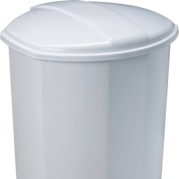 poubelle à pédale blanche 12 litres avec seau intérieur en plastique