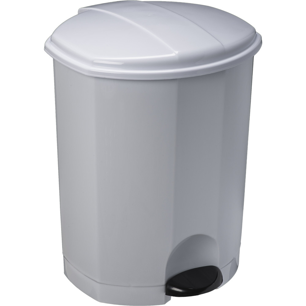 lot de 6 poubelles taille moyenne en plastique blanche standard