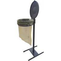 Poubelle sur pied avec couvercle