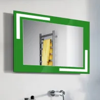 miroir LED laqué vert