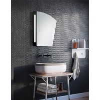 Miroir bande LED noir