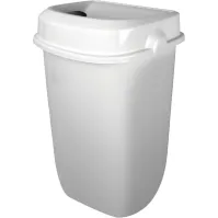 Poubelle murale blanche hygiénique discrète 12L