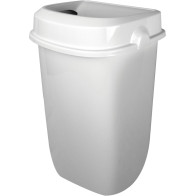 Poubelle murale blanche hygiénique discrète 12L