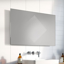 Grand Miroir Mural Diamant Concassé – Silver – Style Diamond