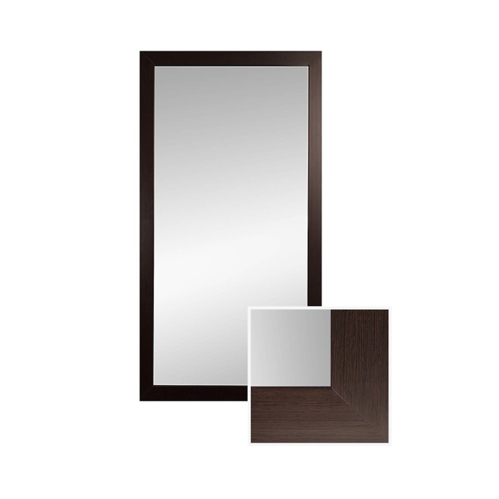 Miroir cadre bois marron