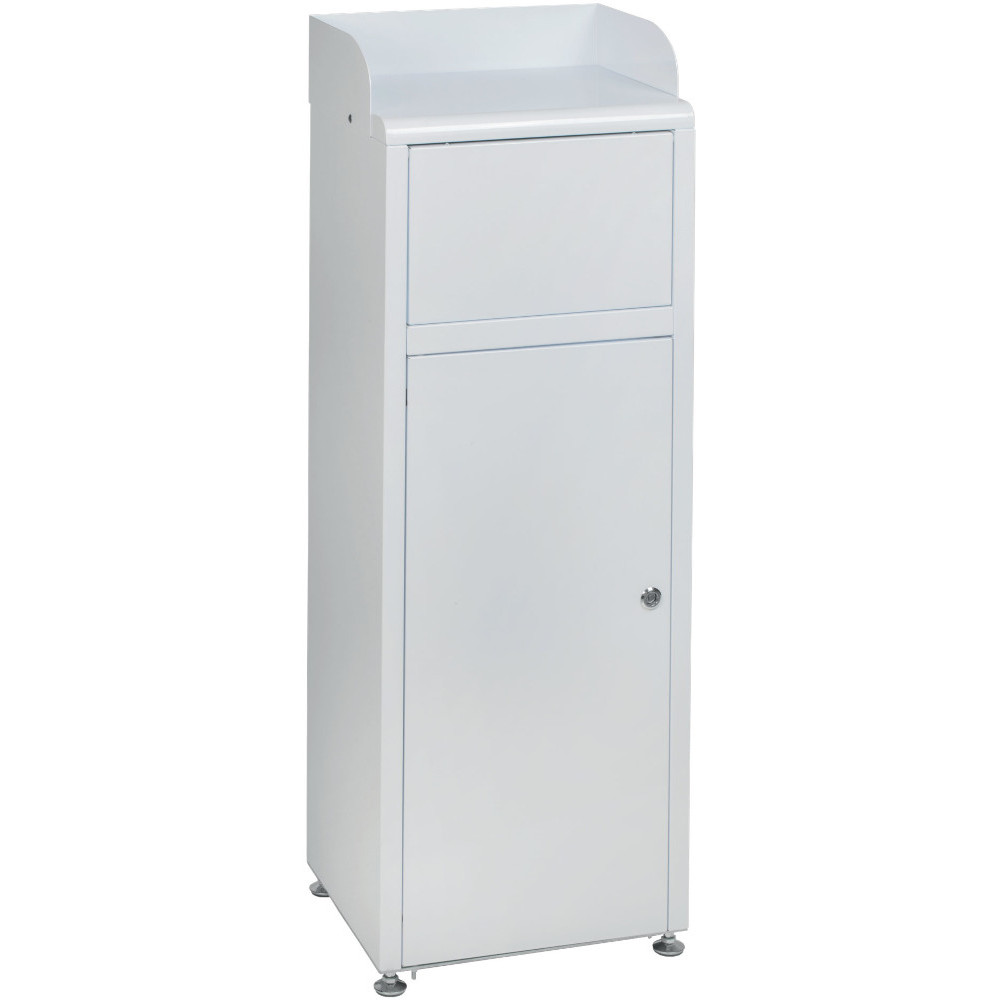 Poubelle self-service fastfood avec guide plateaux Poubelle self-service fastfood avec guide plateaux
