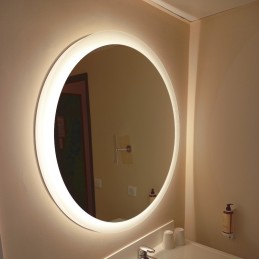Miroir d'hôtel rond lumineux