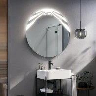 Un design audacieux pour un miroir cylindrique LED qui vous fera briller
