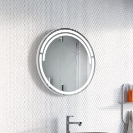 Miroir rond lumineux pour salle de bain