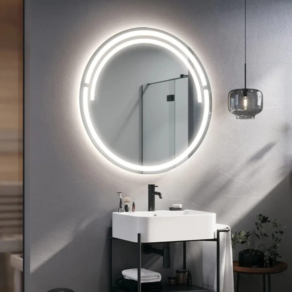 Miroir rond lumineux pour salle de bain