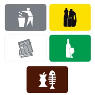 Adhésif tri sélectif pour poubelle