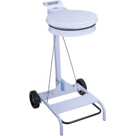 Support sac-poubelle mobile blanc