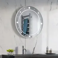 Miroir Time LED - Composition subtile rappelant les planètes du Système Solaire