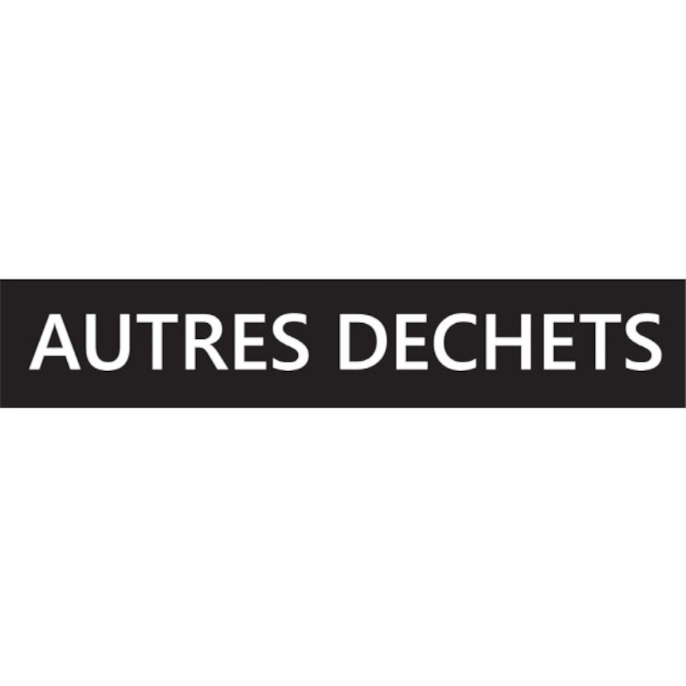 Adhésif tri-sélectif pour autres déchets blancs avec texte en français : facilitez votre tri sélectif !