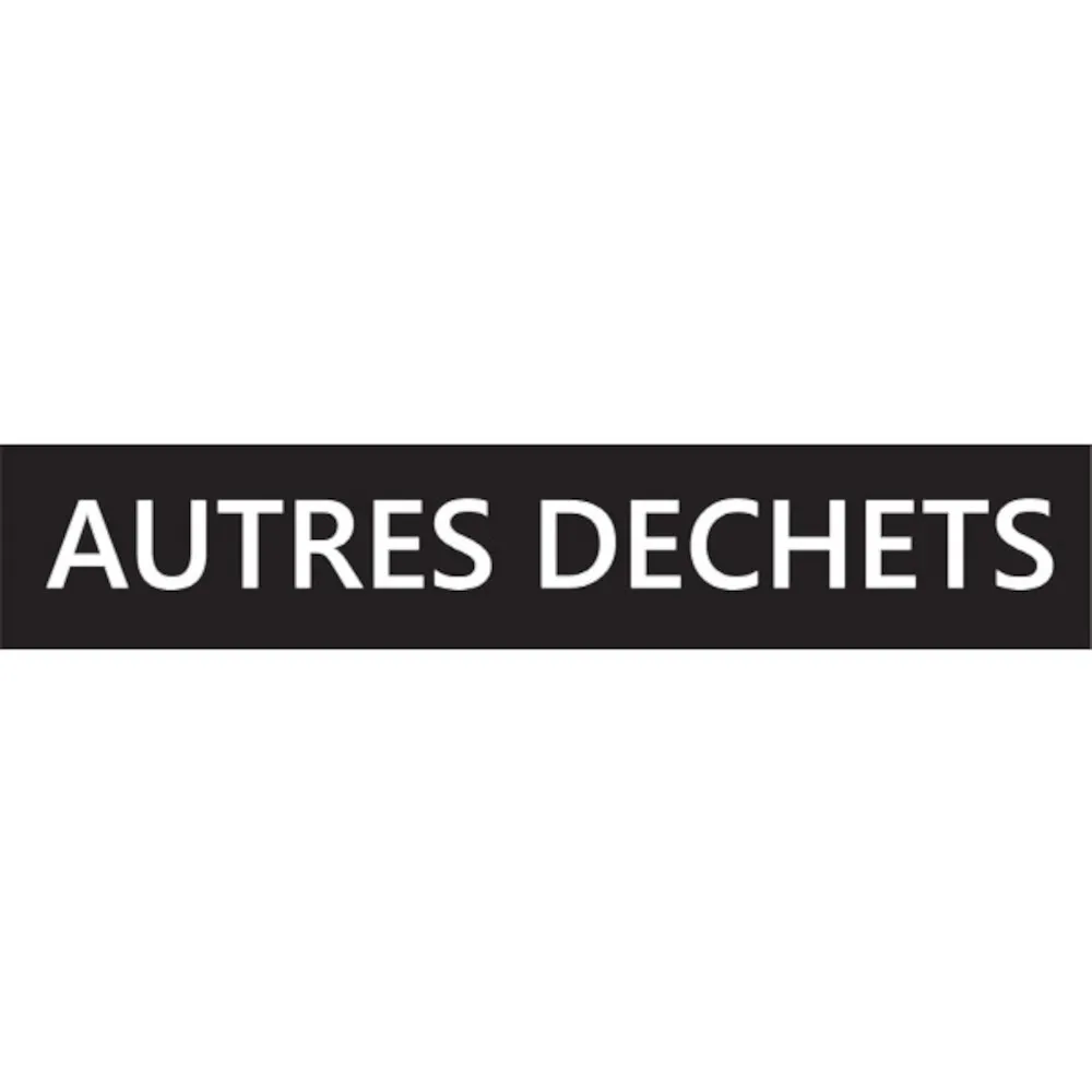 Adhésif tri-sélectif pour autres déchets blancs avec texte en français : facilitez votre tri sélectif ! Adhésif tri-sélectif pour autres déchets blancs avec texte en français : facilitez votre tri sélectif !