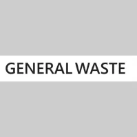 Autocollant Recyclage avec Type de Déchet - Couleur Noir Mat