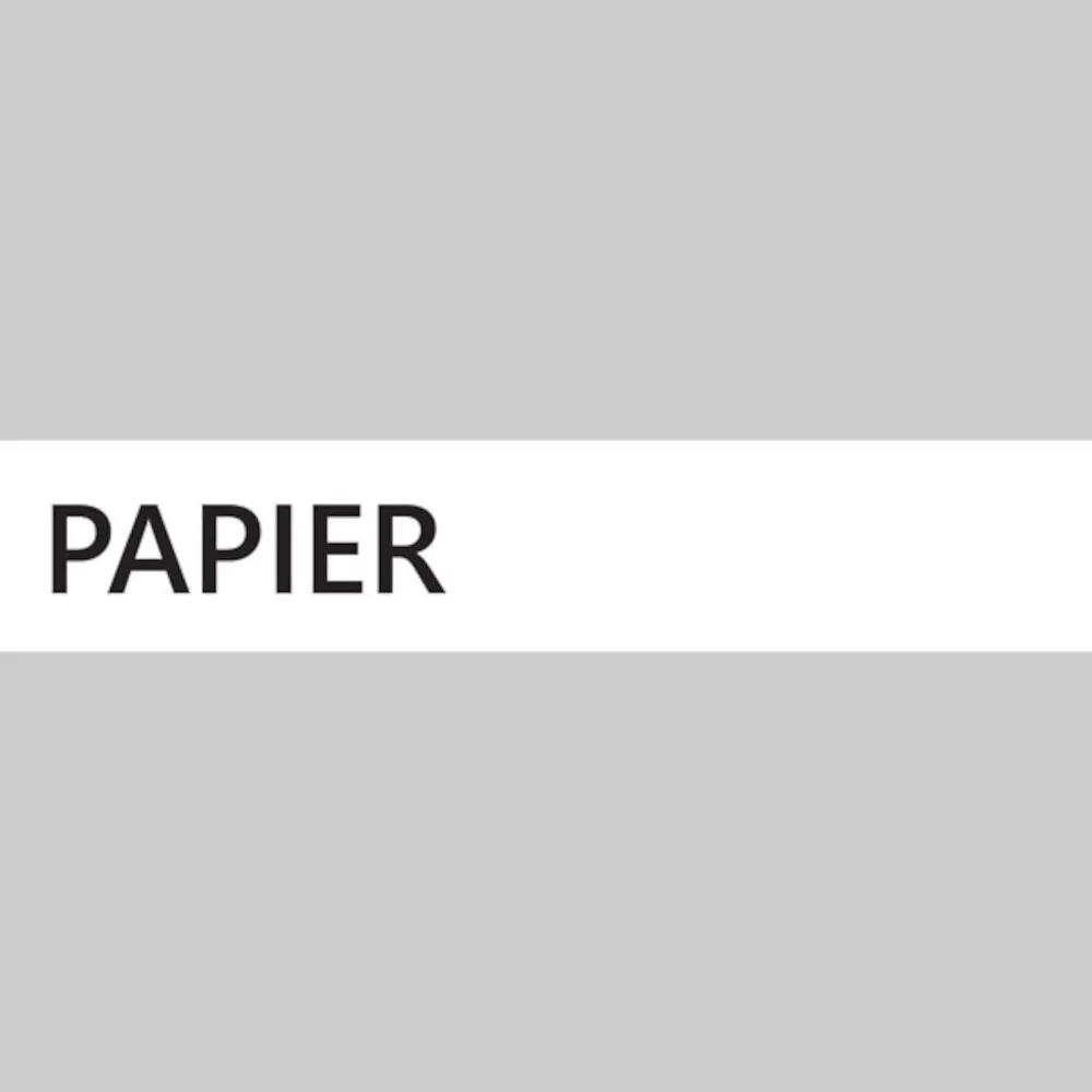 Autocollant Recyclage Papier Vinyle Noir - 40mm, Noir Mat