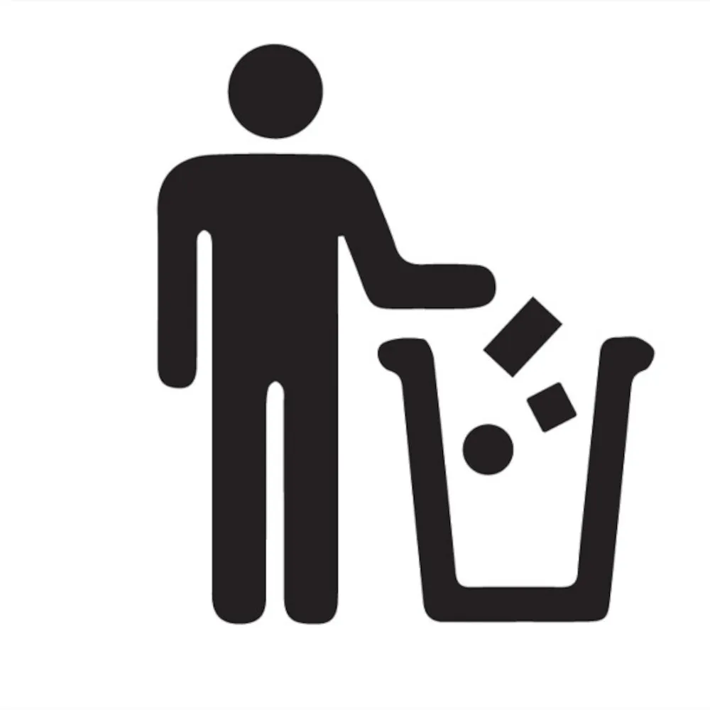 Autocollant Vinyle Noir Mat pour Recyclage des Déchets Non Triables. Autocollant Vinyle Noir Mat pour Recyclage des Déchets Non Triables.