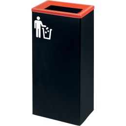 Adhésif Symbole Noir Mat pour Déchets Non Recyclables.