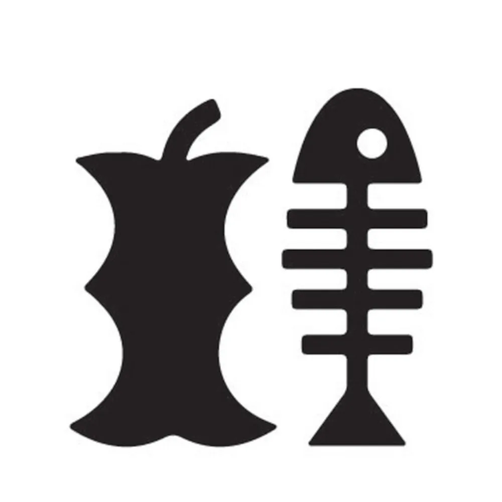 Adhésif Symbole Organique - Recyclage Déchets 13x12cm