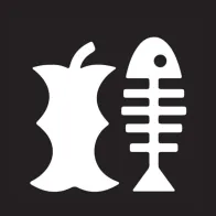 Adhésif déchets organiques blancs