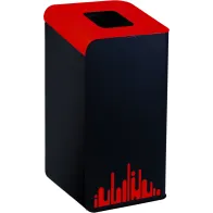 Corbeille pour fastfood et restauration rapide. Design moderne et robuste. Grande capacité de 80L. Facile à nettoyer.