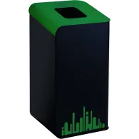 Corbeille pour restauration rapide en verre vert.