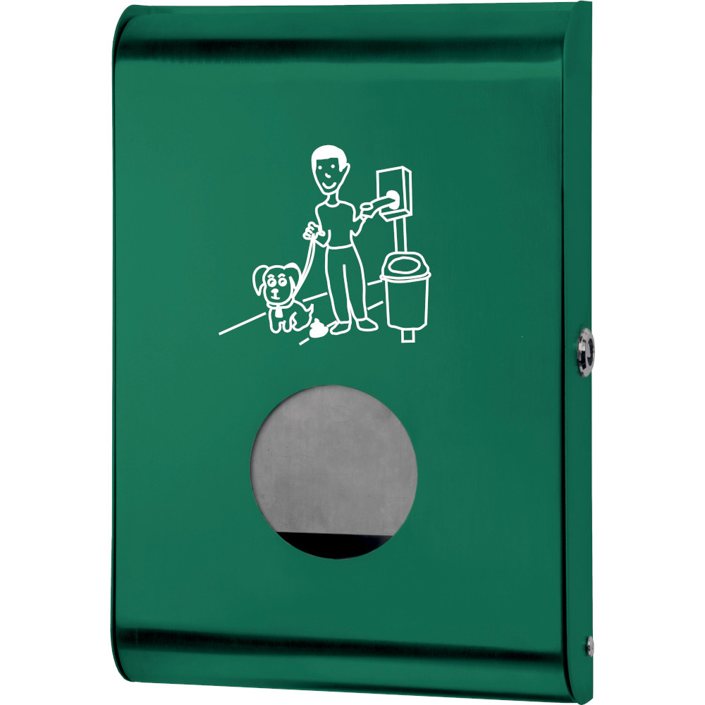 Distributeur vert pour sachets de dejection canine pour une Commune propre. Facile à utiliser et pratique. Distributeur vert pour sachets de dejection canine pour une Commune propre. Facile à utiliser et pratique.