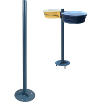Poteau base cylindrique Ø50 pour support de sac poubelle