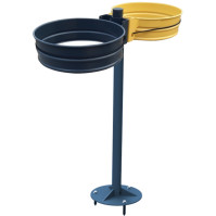 Poteau support de sac poubelle base cylindrique Ø50