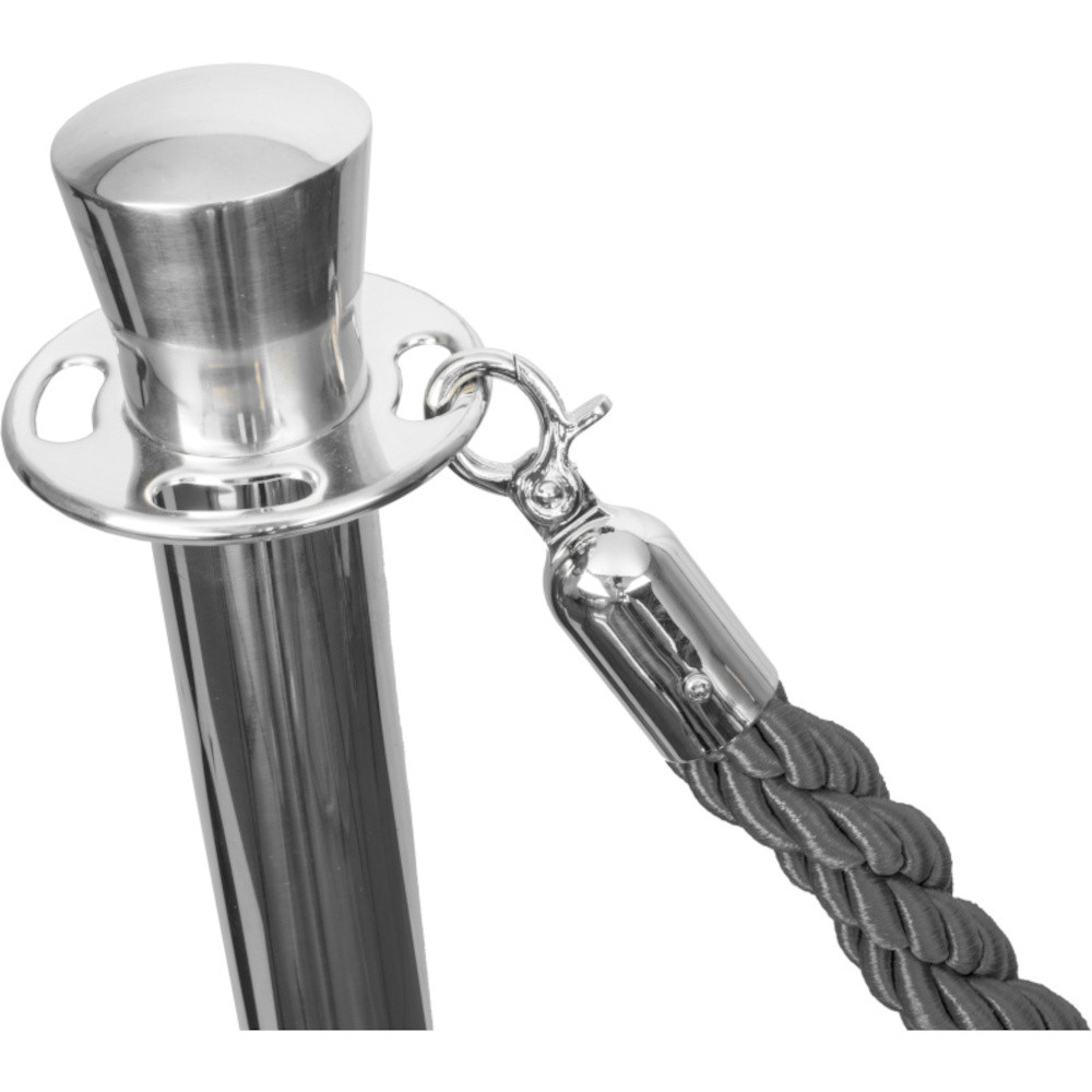 Crochet pour cordes en inox brillant de diamètre 30 mm Crochet pour cordes en inox brillant de diamètre 30 mm