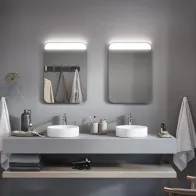 Miroir LED coins arrondis : modèle Shelf Led pour intérieurs modernes et minimaliste