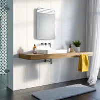 Miroir coins arrondis avec triple LED avec de nombreuses dimensions disponibles.