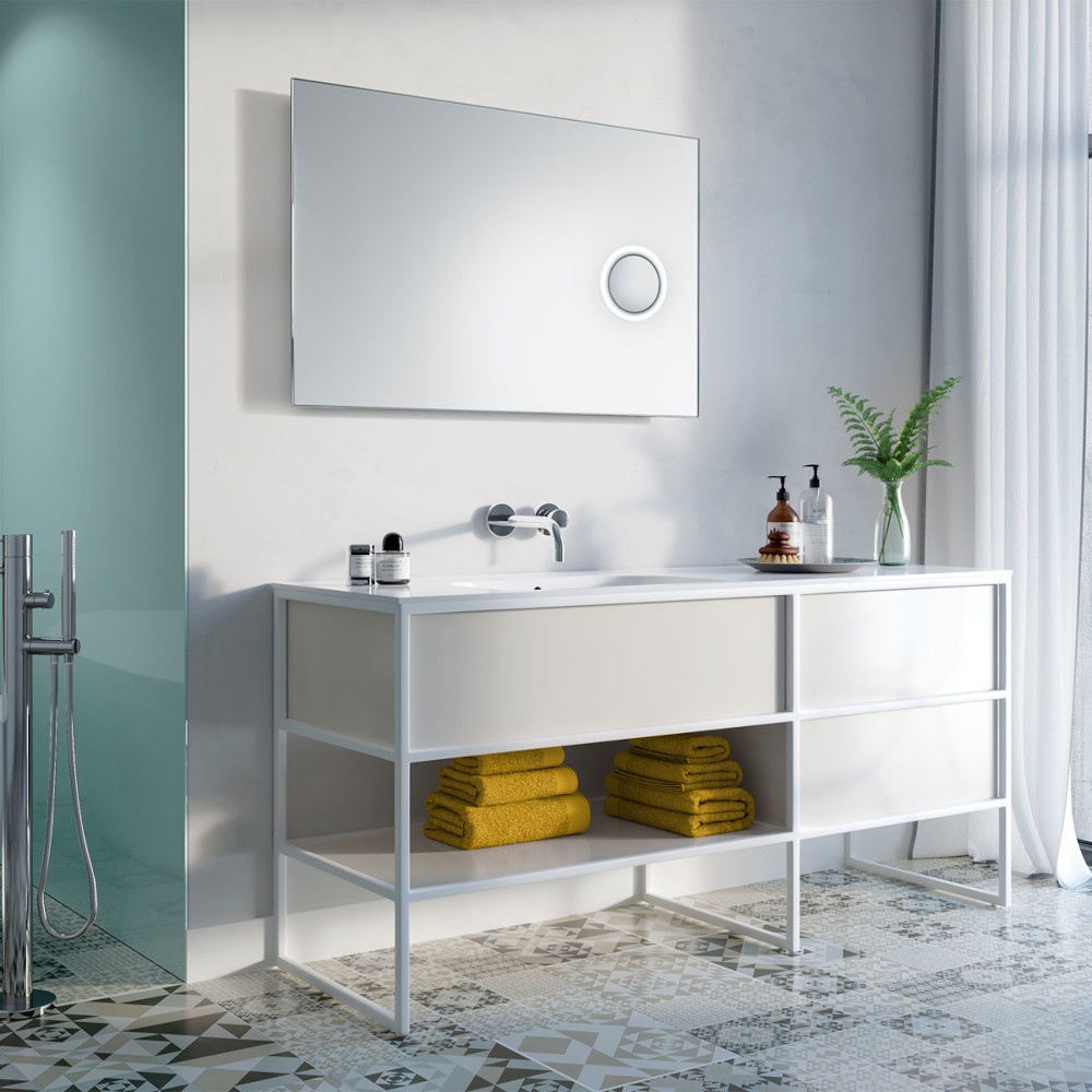 Miroir De Rasage Et Maquillage EMCO - Grossissement X3 - Adhésif Pour Salle De Bain - Chromé